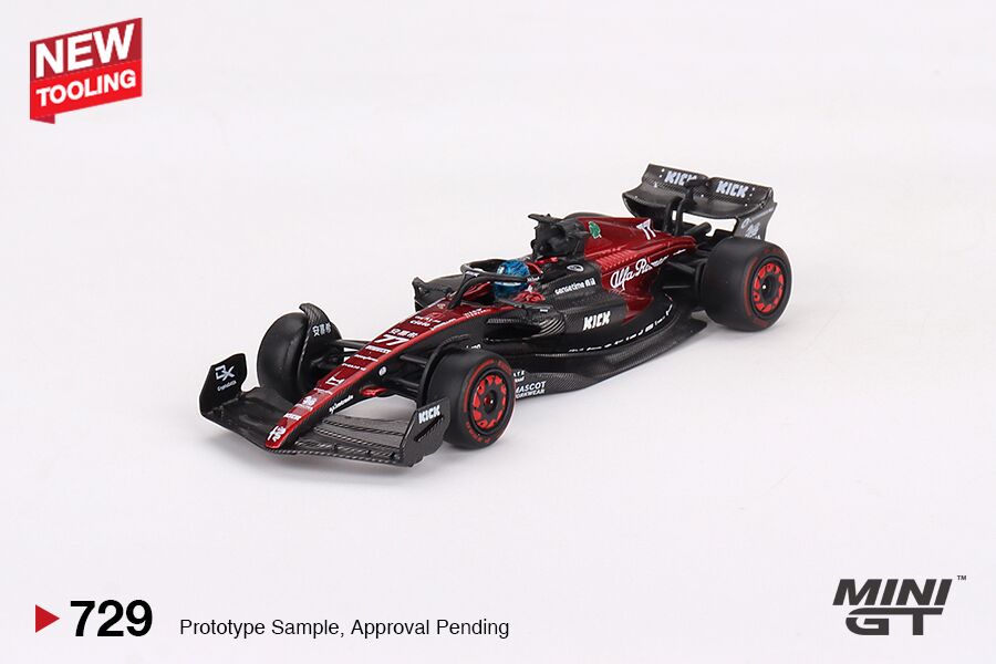 Mini GT #729: Alfa Romeo C43 #77 Valtteri Bottas 2023 F1 2023 Australian GP 1:64