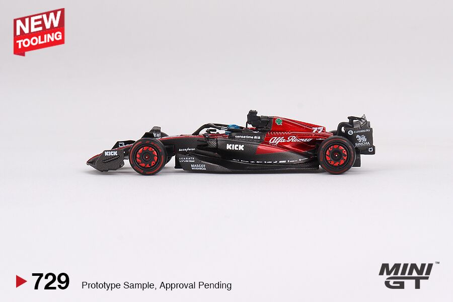 Mini GT #729: Alfa Romeo C43 #77 Valtteri Bottas 2023 F1 2023 Australian GP 1:64