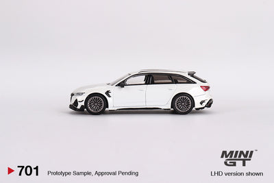 Mini GT Audi ABT RS6-R Glacier White Metallic 1:64