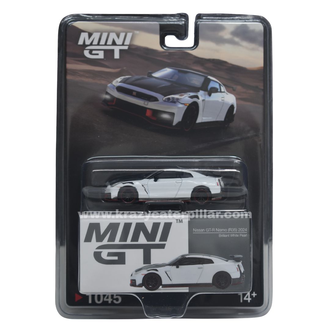 Mini GT Blister #1045: Nissan GT-R Nismo 2024 Brilliant White Pearl