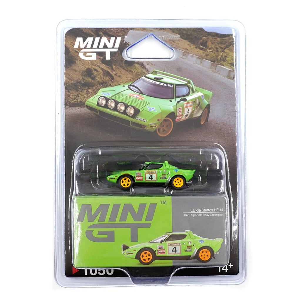 Mini GT Blister #1050: Lancia Stratos HF #4 1979 Spanish Rally Champion
