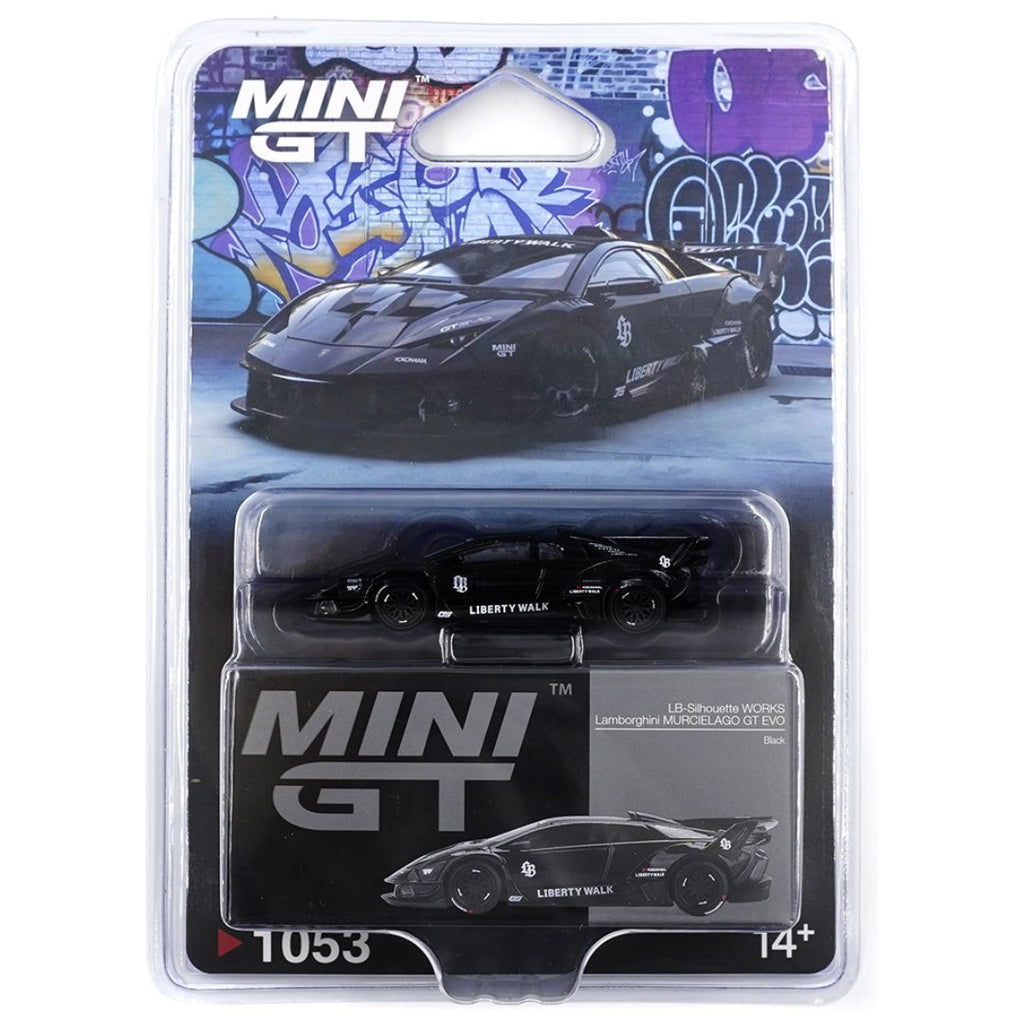 Mini GT Blister #1053: Lamborghini LB-Silhouette WORKS MURCIELAGO GT Evo Black