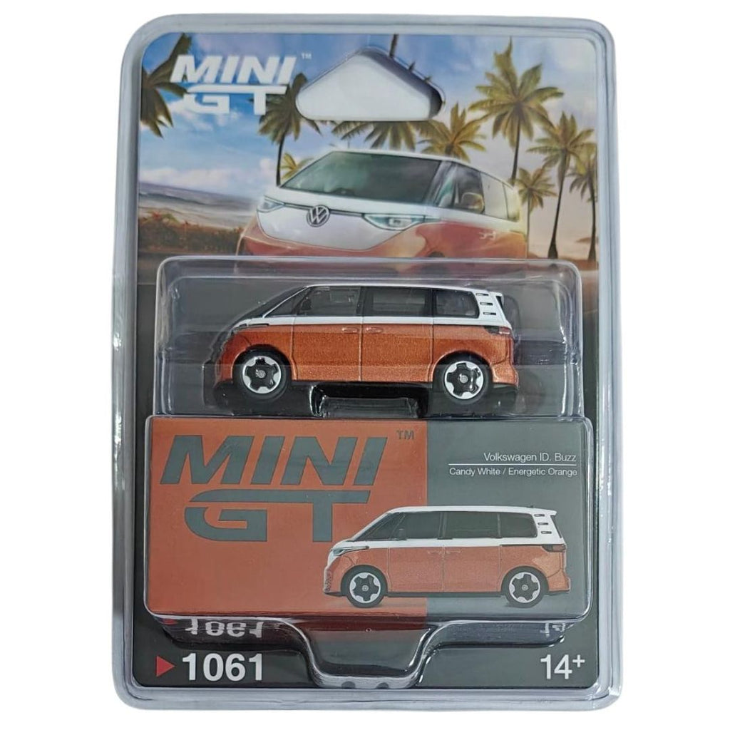 Mini GT Blister #1061: Volkswagen ID.Buzz Candy White / Energetic Orange