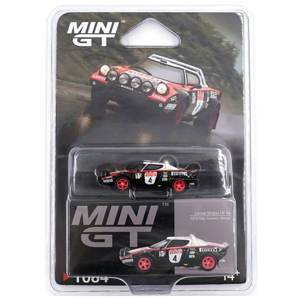 Mini GT Blister #1084: Lancia Stratos HF #4 1978 Rally Sanremo