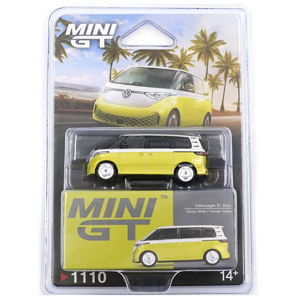 Mini GT Blister #1110: Volkswagen ID. Buzz - Candy White / Pomelo Yellow