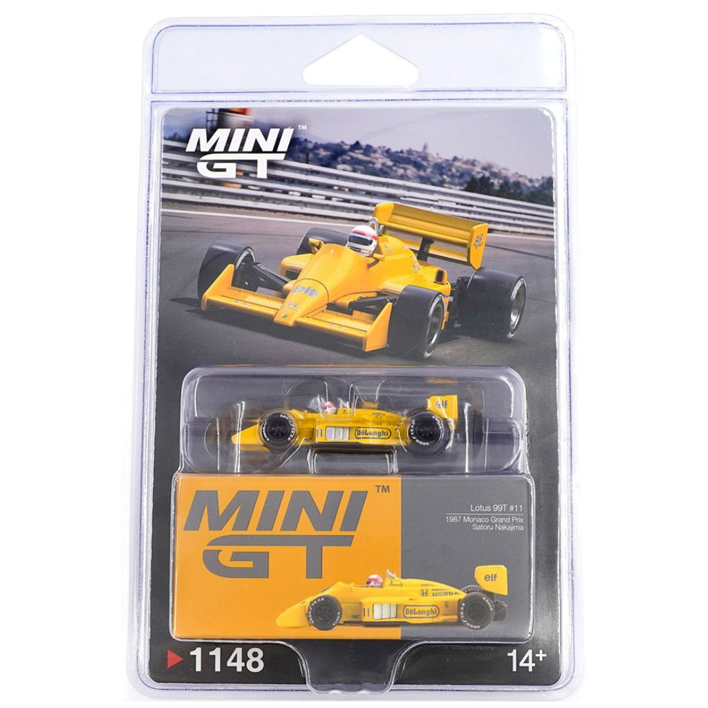 Mini GT Blister #1148: Lotus 99T #11 Satoru Nakajima 1987 Monaco Grand Prix
