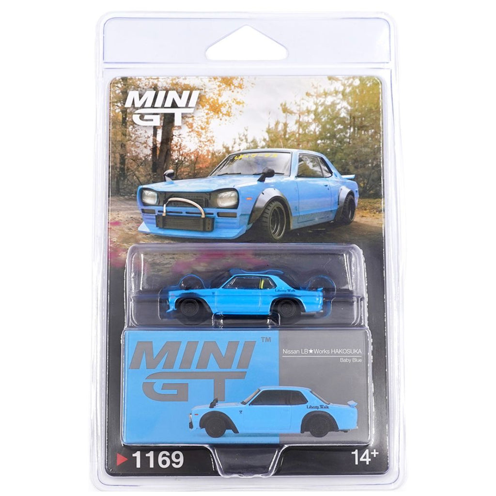 Mini GT Blister #1169: Nissan LB★Works HAKOSUKA Baby Blue