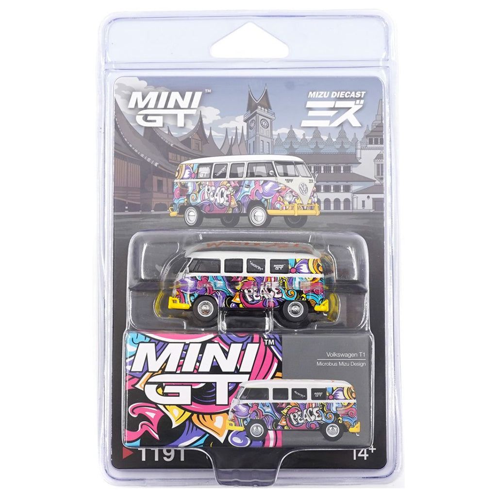 Mini GT Blister #1191: Volkswagen T1 Microbus Mizu Design