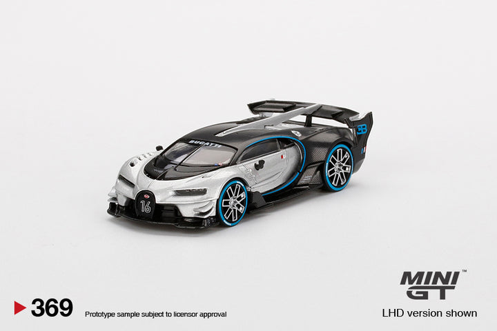 Mini GT Bugatti Vision Gran Turismo Silver - 1:64 Die-Cast Scale