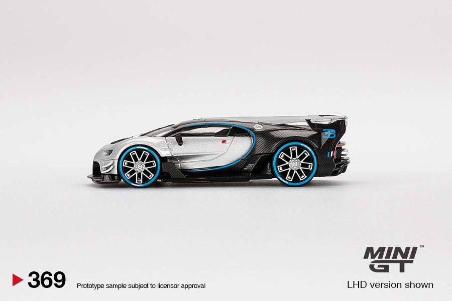 Mini GT Bugatti Vision Gran Turismo Silver - 1:64 Die-Cast Scale Model