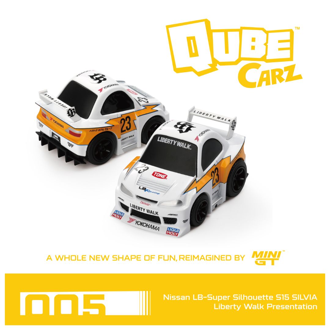 Mini GT Qube Carz #005: Nissan LB-Super Silhouette S15 SILVIA Liberty Walk Presentation