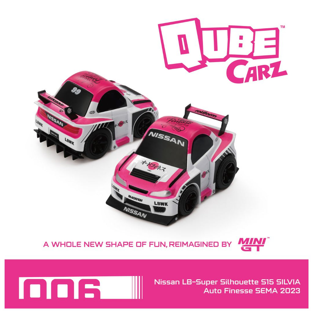 MINI GT QUBE Carz MINI GT SILVIA 2台セット Mini GT Qube Carz #006: Nissan LB-Super Silhouette S15 SILVIA Auto