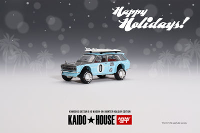 Mini GT Datsun KAIDO 510 Wagon 4x4 Winter Holiday Edition 1:64