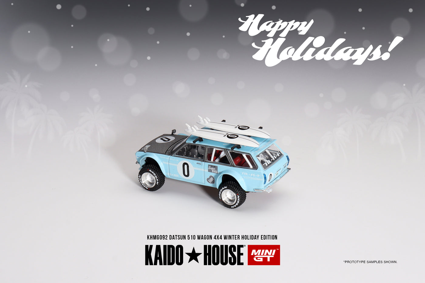 Mini GT Datsun KAIDO 510 Wagon 4x4 Winter Holiday Edition 1:64