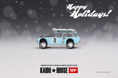 Mini GT Datsun KAIDO 510 Wagon 4x4 Winter Holiday Edition 1:64