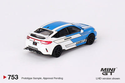 Mini GT #753: Honda Civic Type R #3 2023 Pace Car Blue 1:64