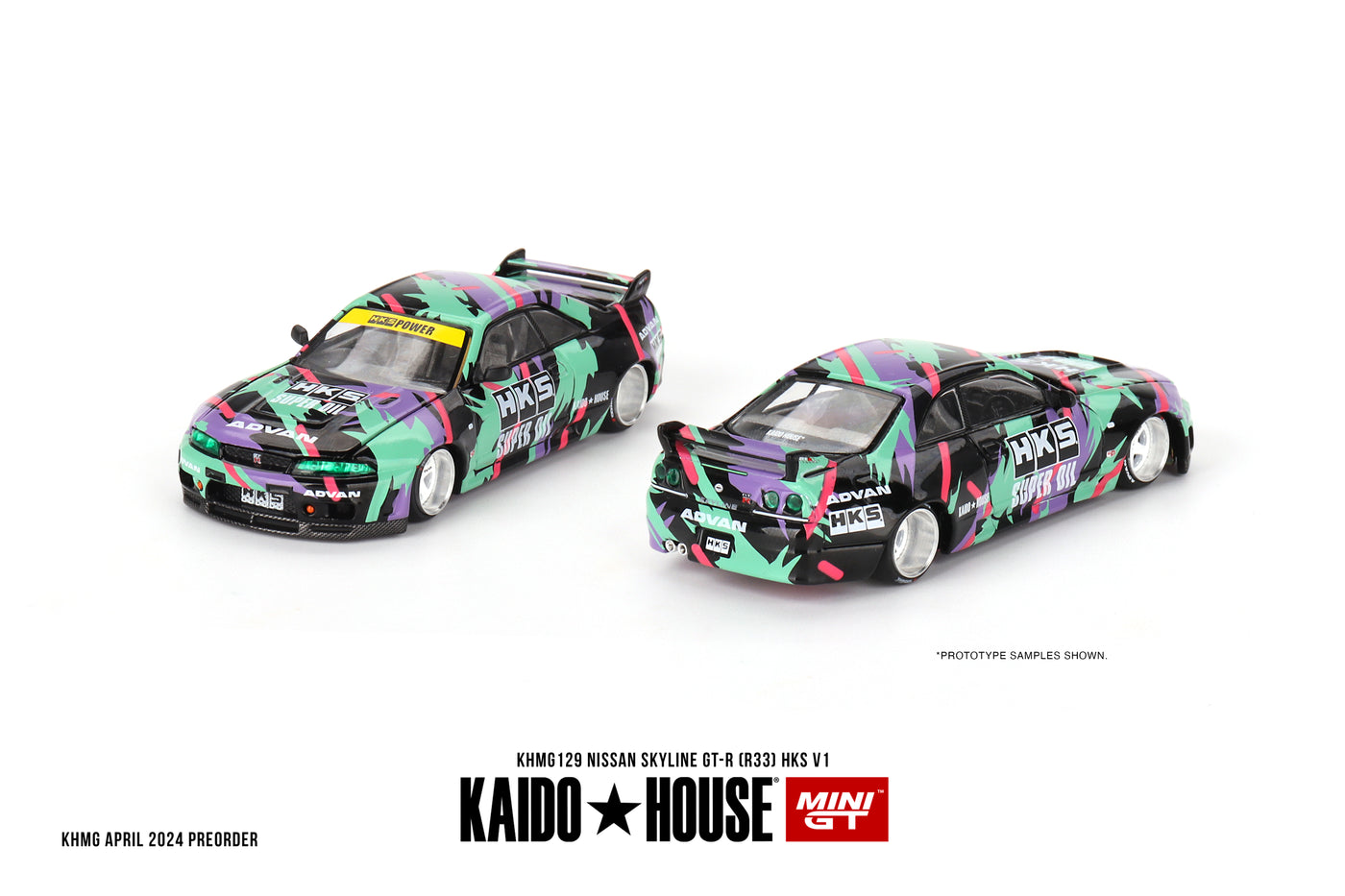 Mini GT Kaido #129: House Nissan Skyline GT-R (R33) HKS V1 1:64