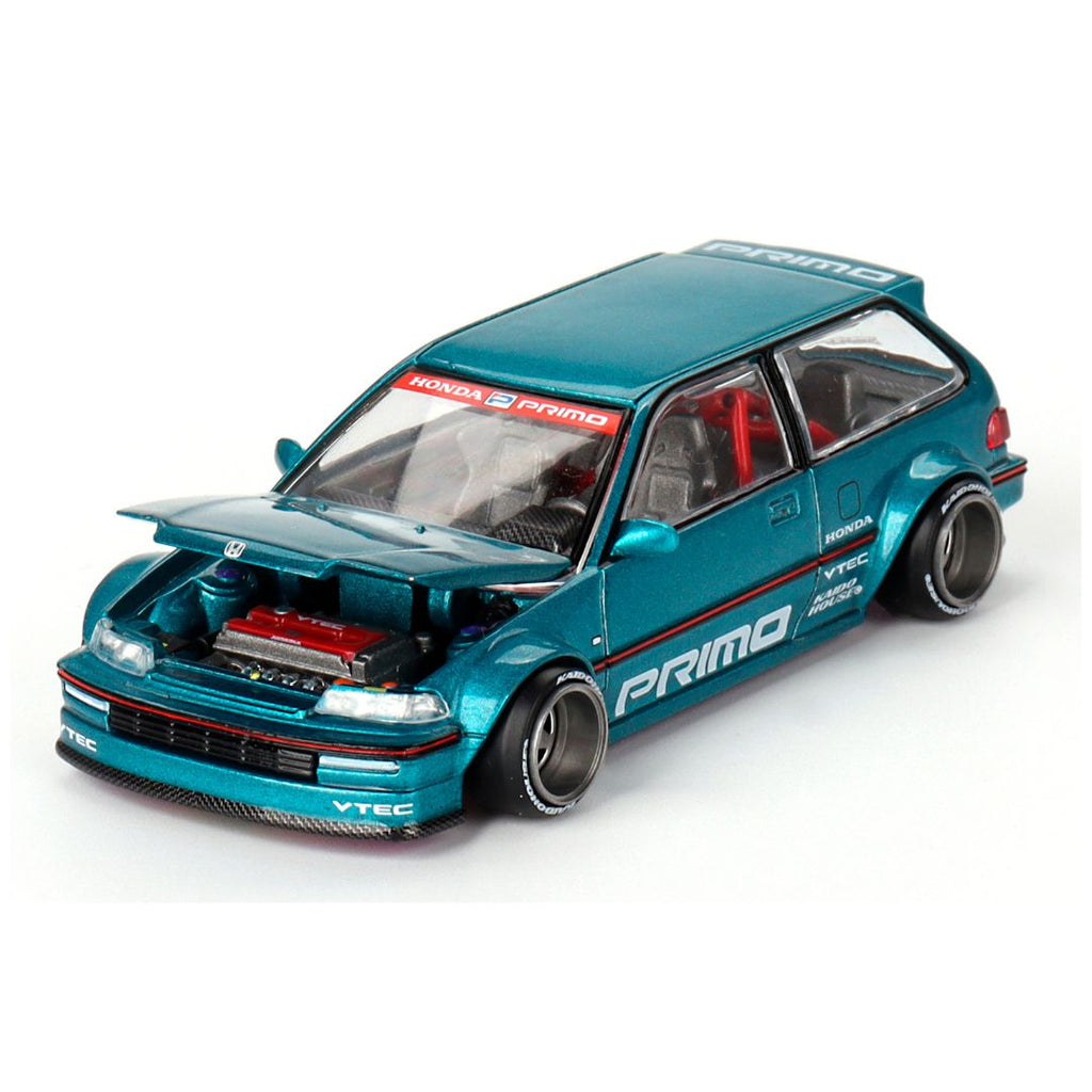 ミニカー KAIDO HOUSE LTDEDN HONDA CIVIC EF KANJO Kaido House x Mini GT 1:64 Honda Civic (EF) Kanjo V1 White