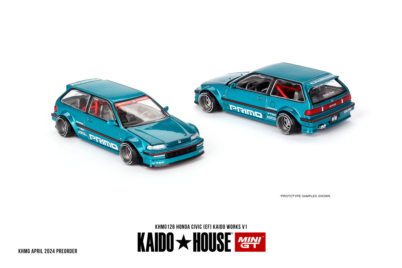 Mini GT Kaido House #126 Honda Civic (EF) Kaido Works V1 1:64