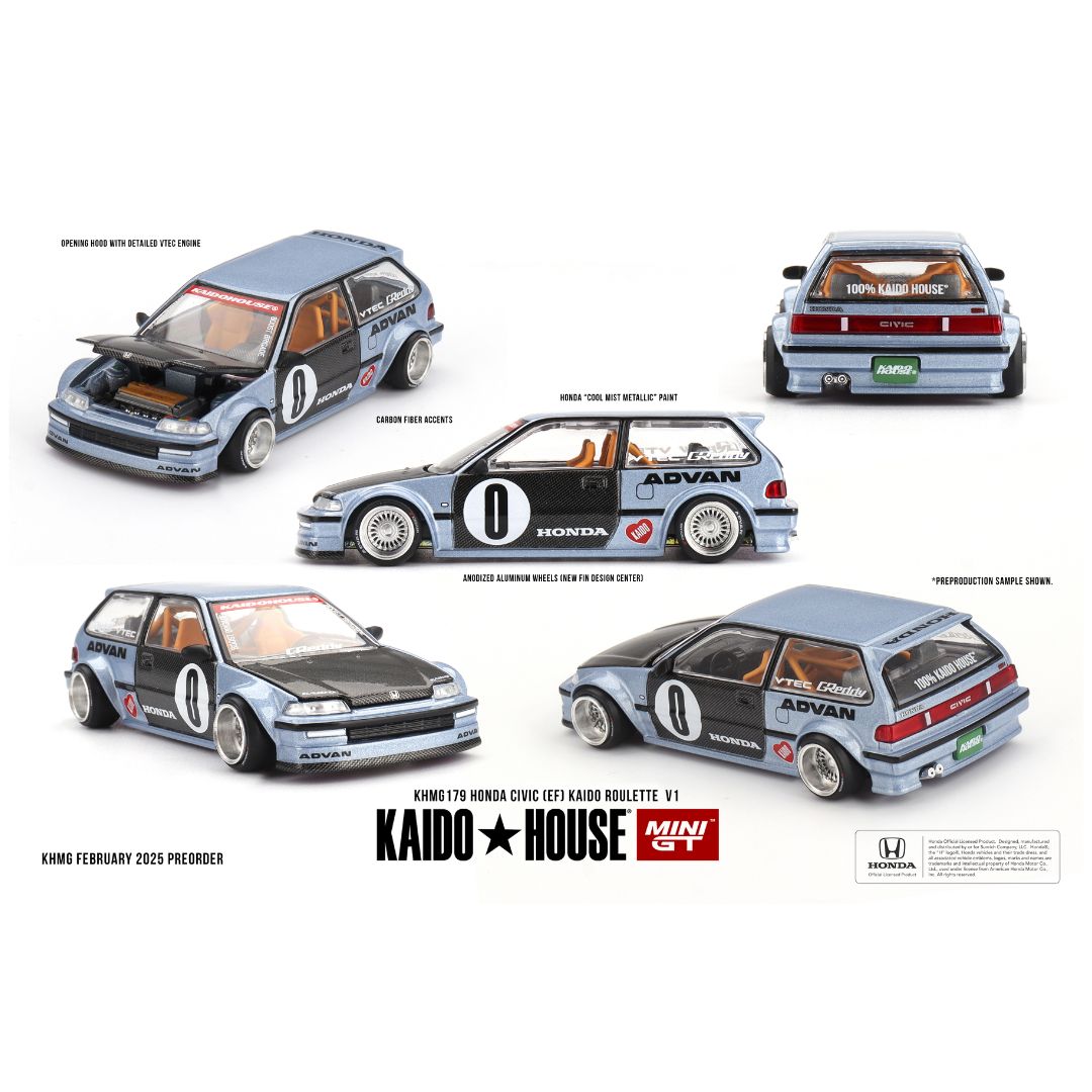 Mini GT Kaido House #179: Honda Civic (EF) Kaido Roulette V1