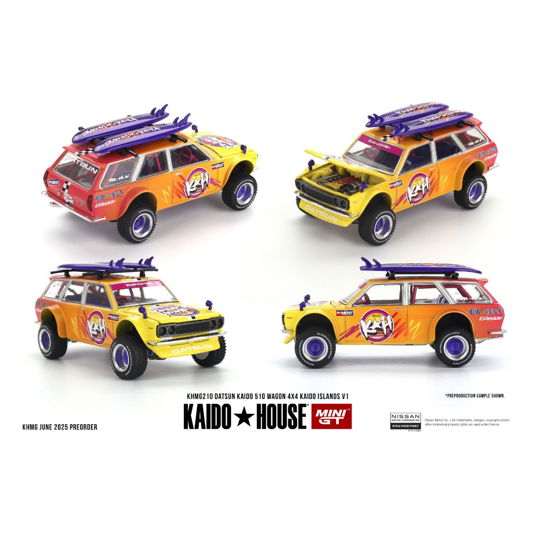 Mini GT Kaido House #210: Datsun KAIDO 510 Wagon 4x4 Kaido ISLANDS V1