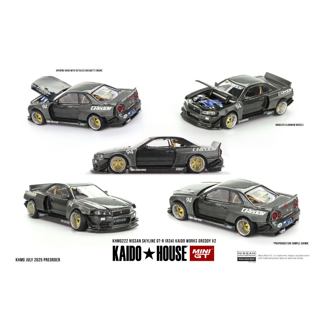 Mini GT Kaido House #222: Nissan Skyline GT-R (R34) Kaido Works