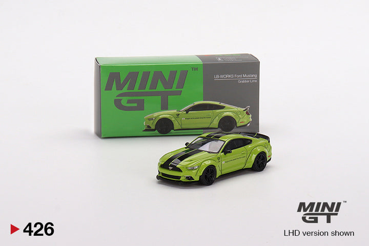 LB-WORKS Ford Mustang Grabber Lime - Scale 1:64 | Mini GT – Krazy