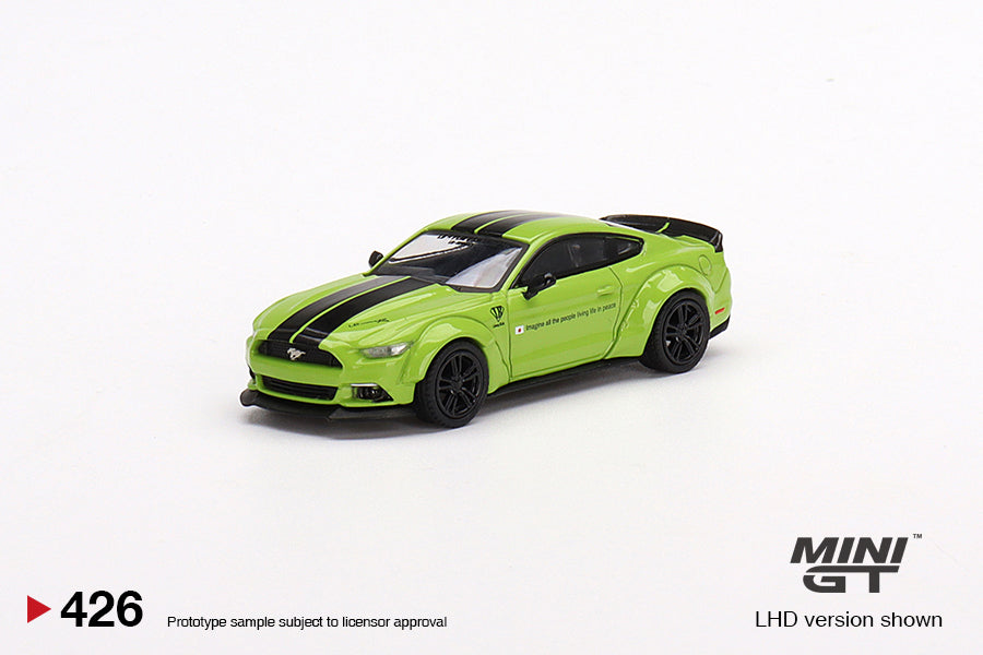 LB-WORKS Ford Mustang Grabber Lime - Scale 1:64 | Mini GT