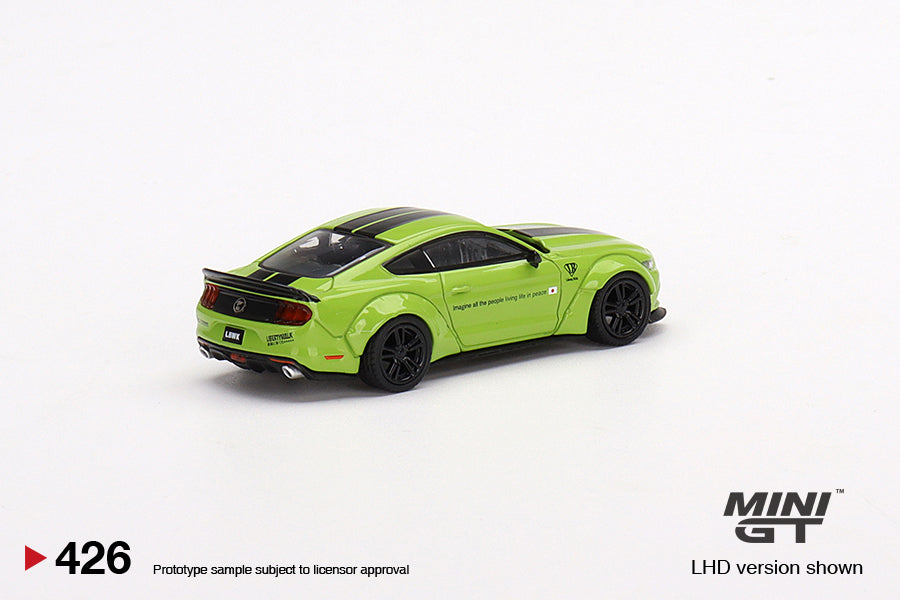 LB-WORKS Ford Mustang Grabber Lime - Scale 1:64 | Mini GT
