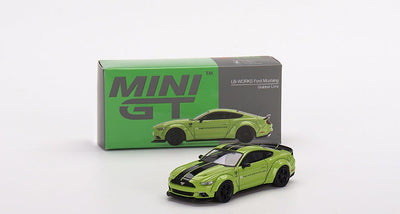 LB-WORKS Ford Mustang Grabber Lime - Scale 1:64 | Mini GT