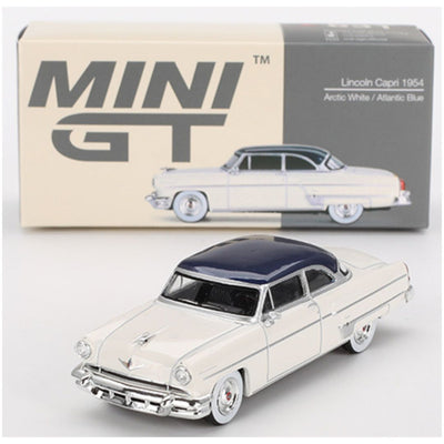 Mini GT Lincoln Capri 1954 Arctic White / Atlantic Blue 1:64