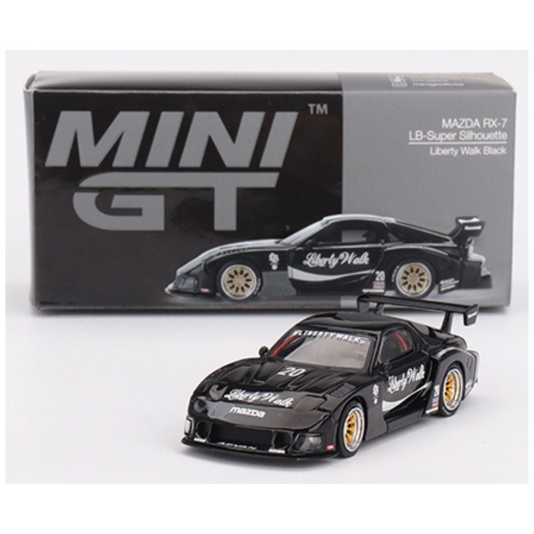 Mini GT #785: MAZDA RX-7 LB-Super Silhouette Liberty Walk Black 1:64