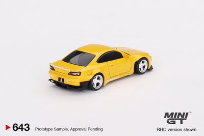 Mini GT Nissan Silvia (S15) Rocket Bunny Bronze Yellow