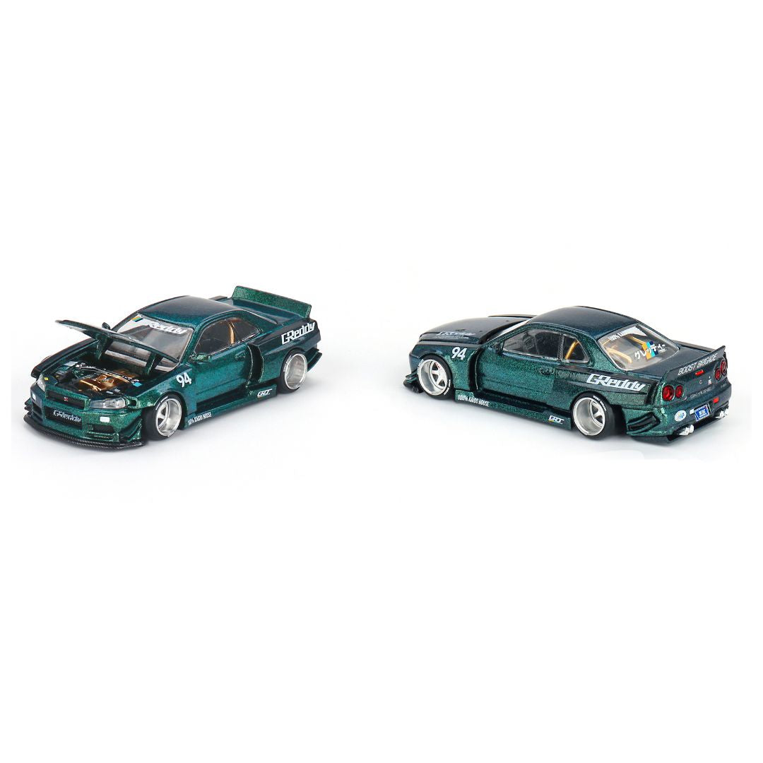 Mini GT Nissan Skyline GT-R (R34) Kaido Works GReddy V1