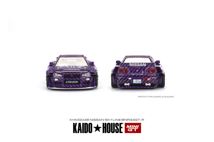 未開封 Nissan Skyline GT-R R34 Kaido 4SET Kaido House Greddy MINI GT Nissan Skyline GT-R R34 Osaka Limited 1