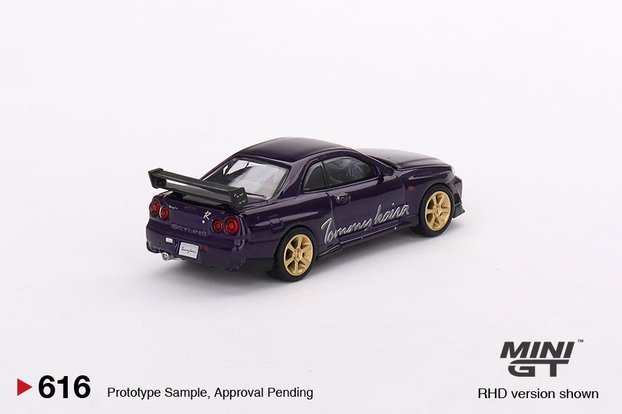 miniGT 1/64 LB GTR ゴールド ダークパープルホイール カスタム Mini GT Nissan Skyline GT-R (R34) Tommykaira R-z Midnight Purple