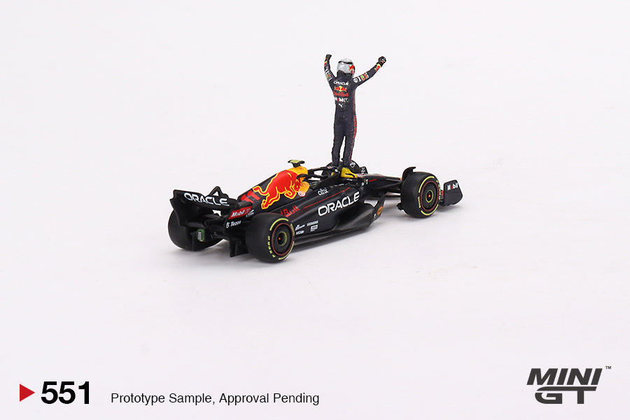 Mini GT Oracle Red Bull Racing RB18 #11 Sergio Pérez 2022 Monaco Prix Winner