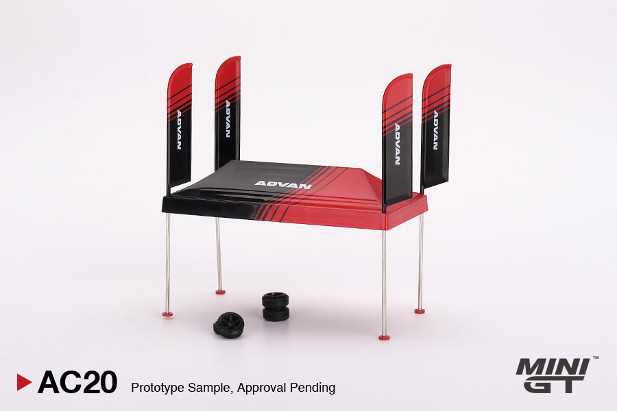 Mini GT Paddock Service Tent Set - ADVAN 1:64