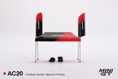 Mini GT Paddock Service Tent Set - ADVAN 1:64