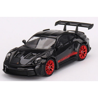 Mini GT Porsche 911 (992) GT3 RS Black with Pyro Red 1:64