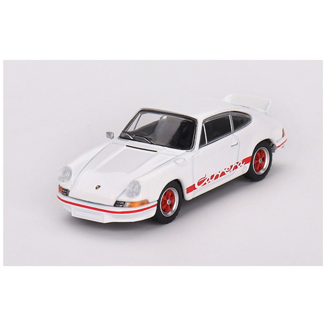 Mini GT Porsche 911 Carrera RS 2.7 Grand Prix White with Red Livery