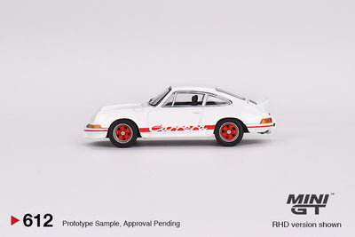 Mini GT Porsche 911 Carrera RS 2.7 Grand Prix White with Red Livery