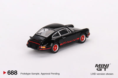 Mini GT Porsche 911 Carrera RS 2.7 Black with Red Livery