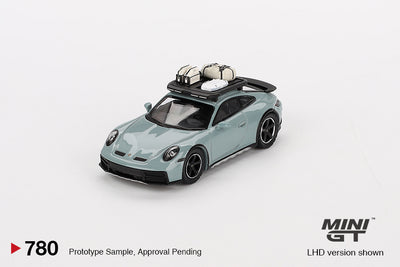 Mini GT #780: Porsche 911 Dakar Shade Green Metallic 1:64