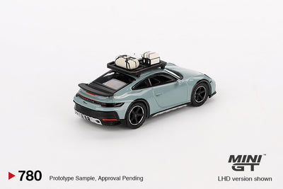 Mini GT #780: Porsche 911 Dakar Shade Green Metallic 1:64