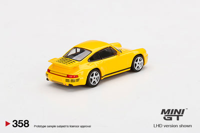 Mini GT RUF CTR Anniversary Blossom Yellow  - 1:64 Die-Cast Scale Model