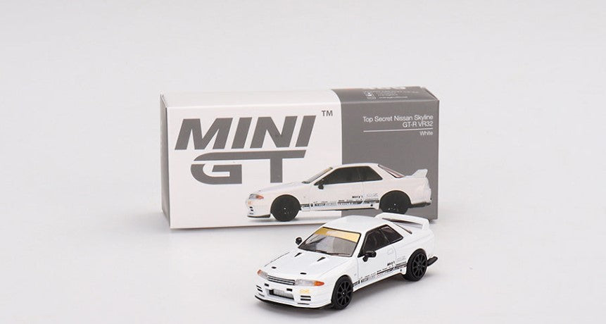 Top Secret Nissan Skyline GT-R VR32 White - Scale 1:64 | Mini GT