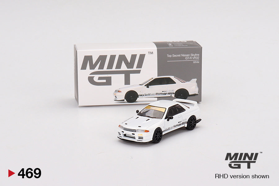 Top Secret Nissan Skyline GT-R VR32 White - Scale 1:64 | Mini GT