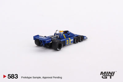 Mini GT Tyrrell P34 #3 Jody Scheckter 1976 Swedish GP Winner