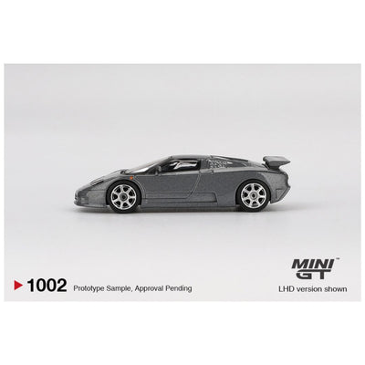 Mini GT #1002 BL: Bugatti EB110 Super Sport Grigio Scuro